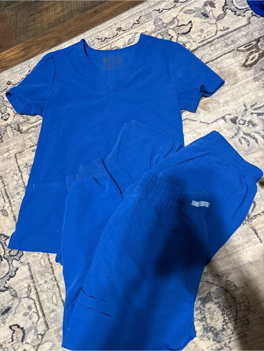 Bright Royal Blue Scrub Top & Pant Set